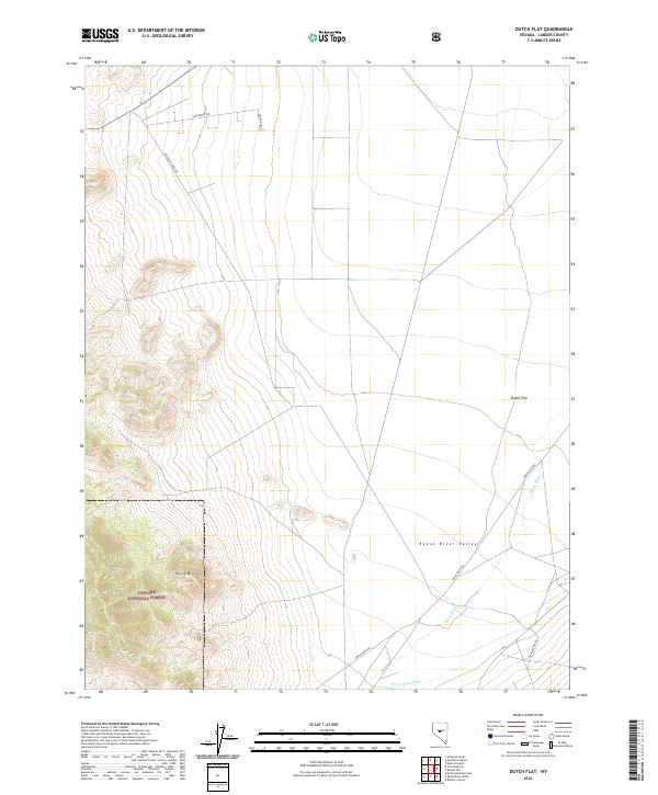 Dutch Flat, NV — USGS 7.5-minute topo (2021)