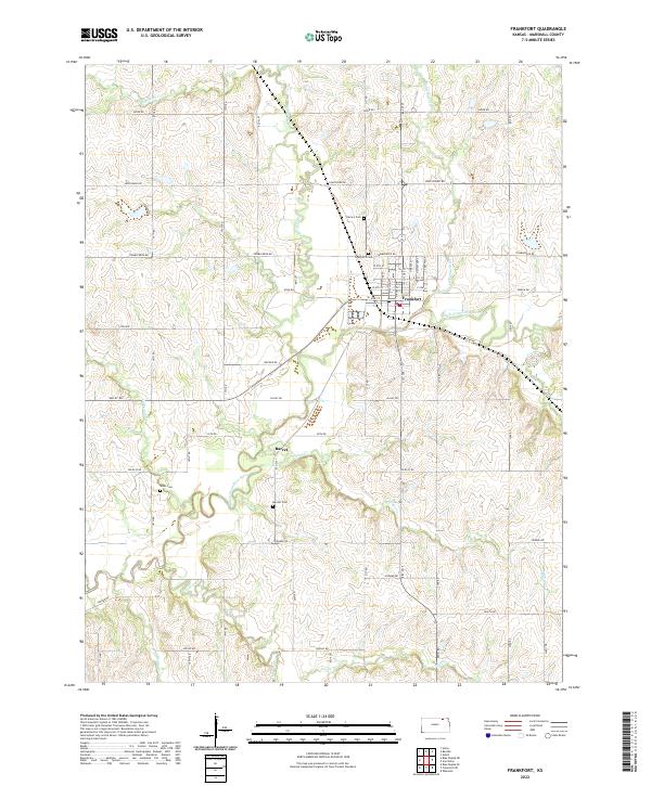 Frankfort, KS — USGS 7.5-minute topo (2022)