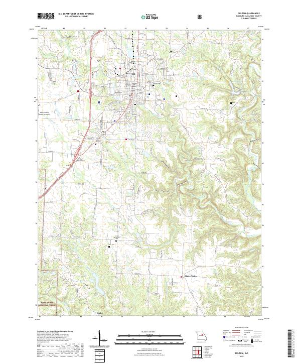 Fulton, MO — USGS 7.5-minute topo (2021)