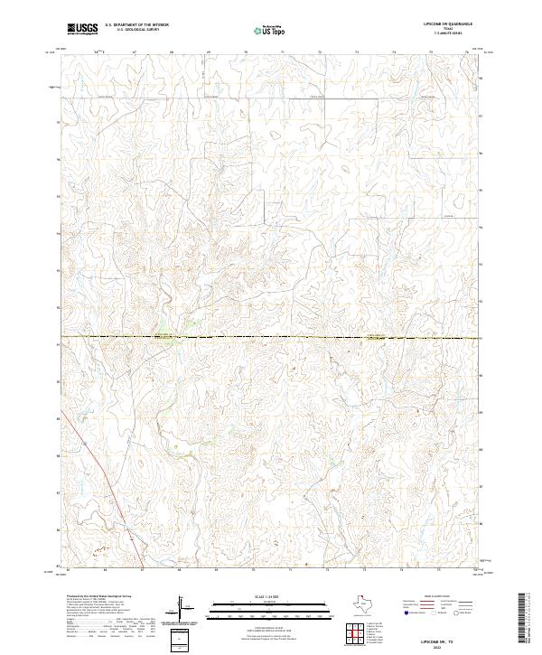 Lipscomb SW, TX — USGS 7.5-minute topo (2022)