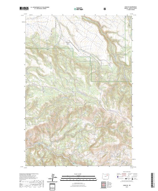 Ukiah SE, OR — USGS 7.5-minute topo (2023)