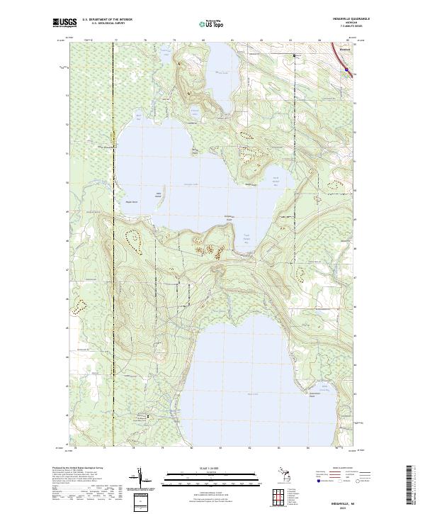 Indianville, MI — USGS 7.5-minute topo (2023)
