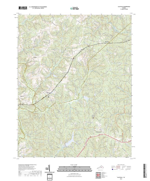 Clayville, VA — USGS 7.5-minute topo (2022)