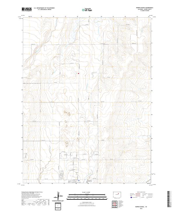 Roper School, CO — USGS 7.5-minute topo (2022)