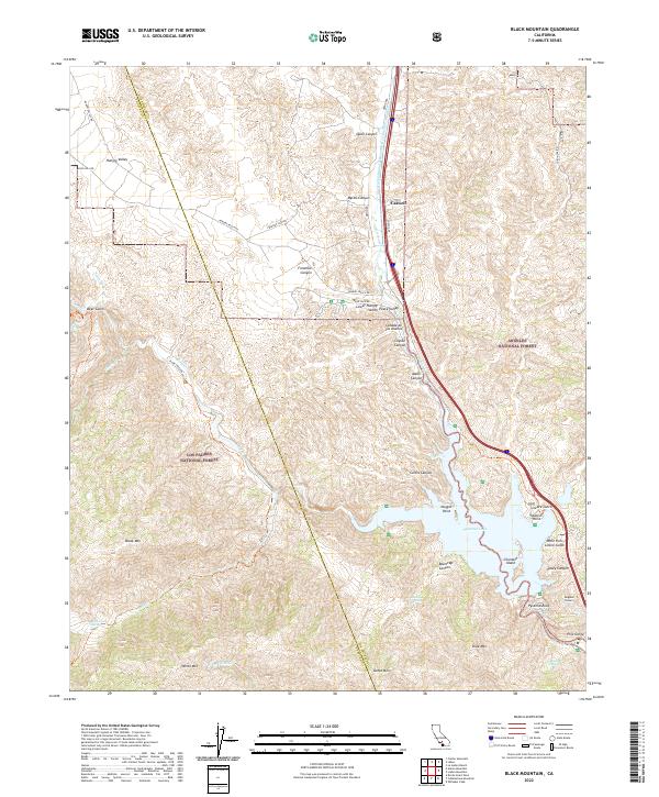 Black Mountain, CA — USGS 7.5-minute topo (2022)