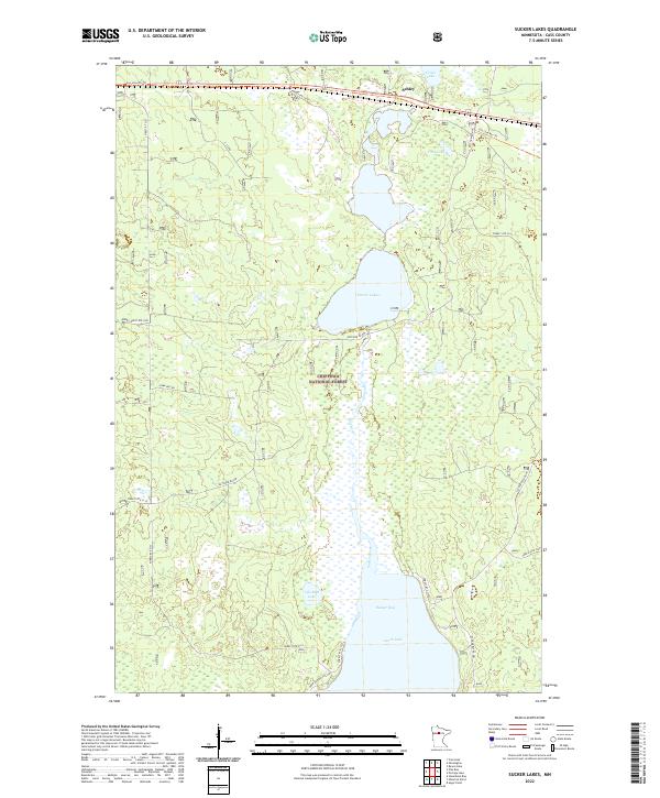 Sucker Lakes, MN — USGS 7.5-minute topo (2022)