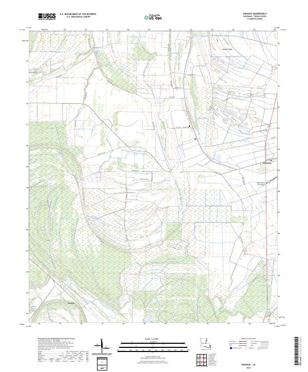 Saranac, LA — USGS 7.5-minute topo (2024)