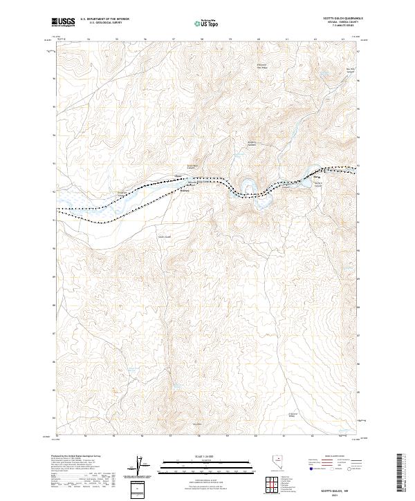 Scotts Gulch, NV — USGS 7.5-minute topo (2021)