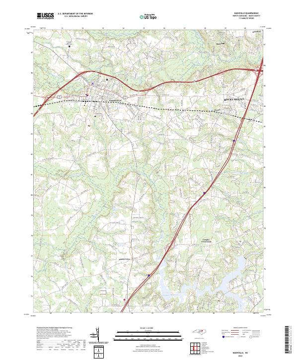 Nashville, NC — USGS 7.5-minute topo (2022)