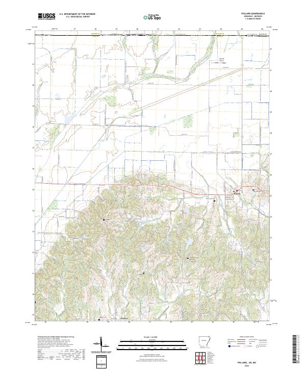 Pollard, AR-MO — USGS 7.5-minute topo (2024)