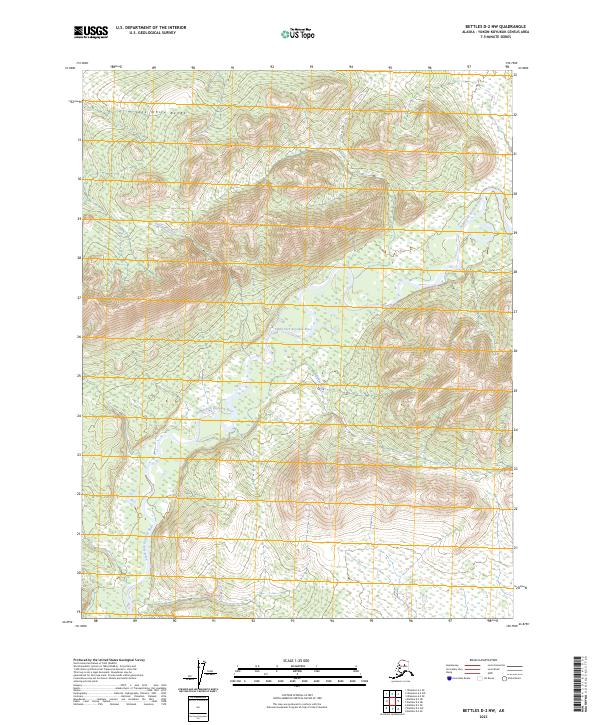 Bettles D-2 NW, AK — USGS 7.5-minute topo (2023)