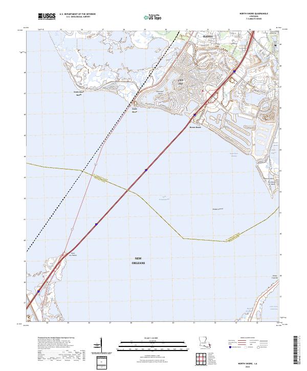 North Shore, LA — USGS 7.5-minute topo (2024)