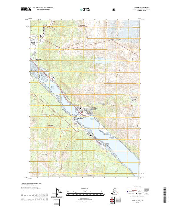 Juneau B-2 SE, AK — USGS 7.5-minute topo (2021)