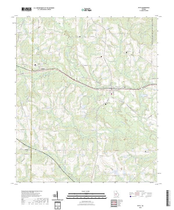 Pitts, GA — USGS 7.5-minute topo (2024)