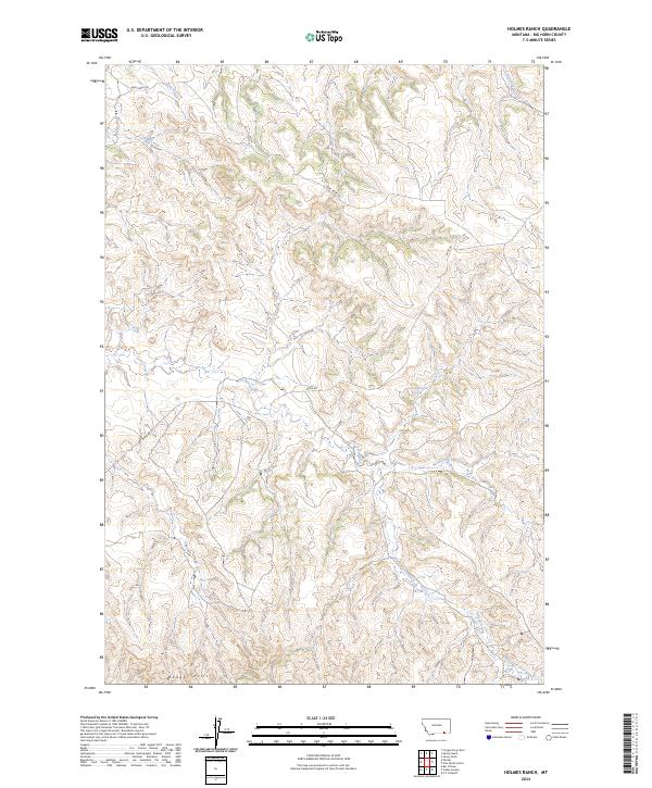 Holmes Ranch, MT — USGS 7.5-minute topo (2024)