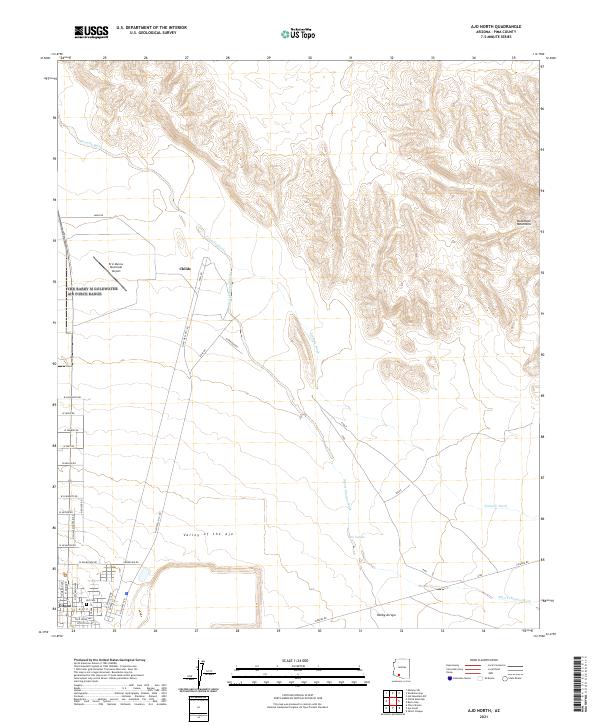 Ajo North, AZ — USGS 7.5-minute topo (2021)
