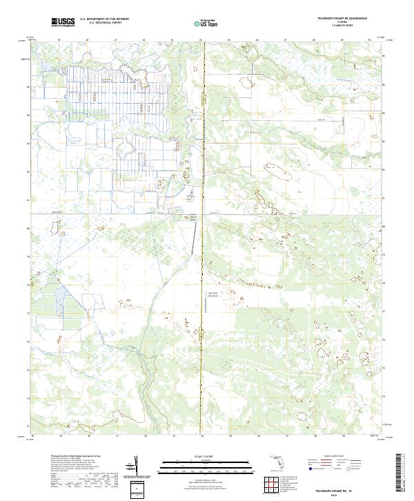 Telegraph Swamp NE, FL — USGS 7.5-minute topo (2024)