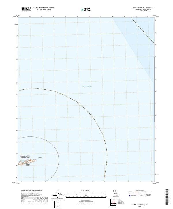 Anacapa Island OE E, CA — USGS 7.5-minute topo (2022)