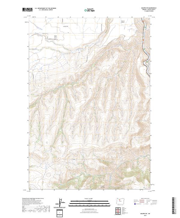 Maupin SW, OR — USGS 7.5-minute topo (2023)