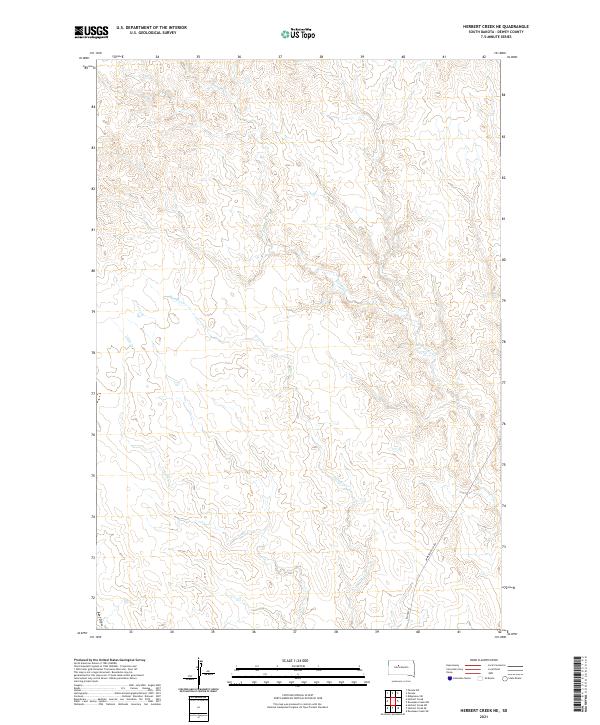 Herbert Creek NE, SD — USGS 7.5-minute topo (2021)