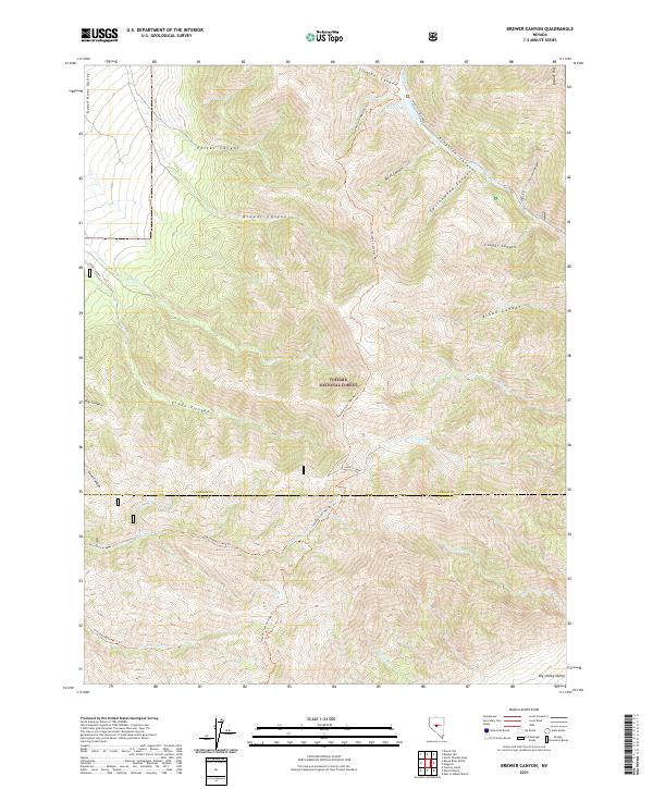 Brewer Canyon, NV — USGS 7.5-minute topo (2021)
