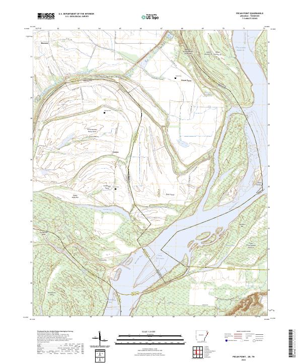 Pecan Point, AR-TN — USGS 7.5-minute topo (2024)
