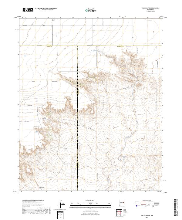 Peach Canyon, NM — USGS 7.5-minute topo (2023)