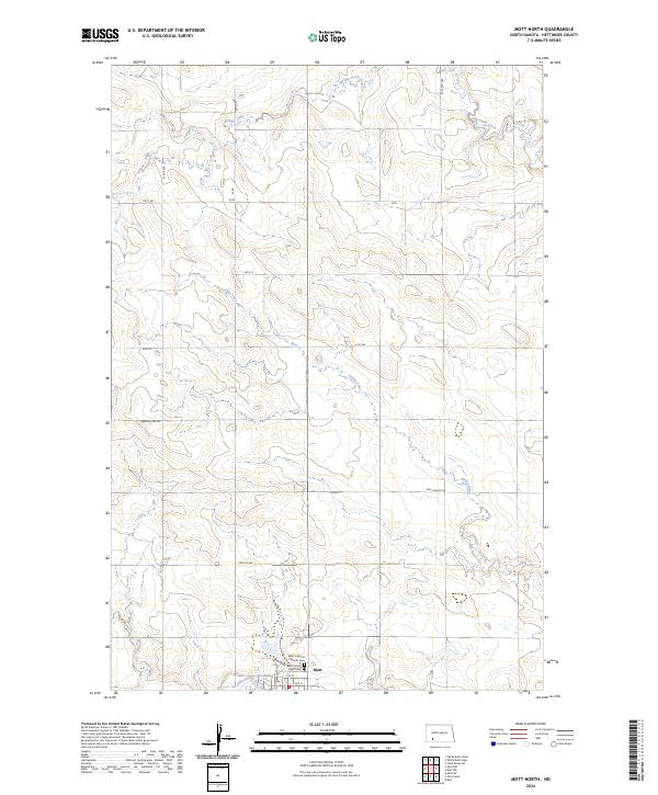 Mott North, ND — USGS 7.5-minute topo (2024)