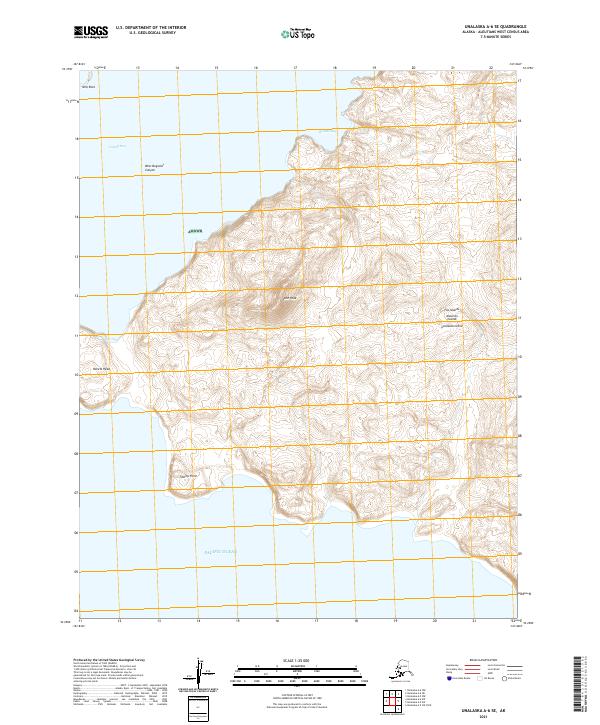 Unalaska A-6 SE, AK — USGS 7.5-minute topo (2021)