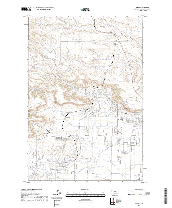 Rimrock, MT — USGS 7.5-minute topo (2024)