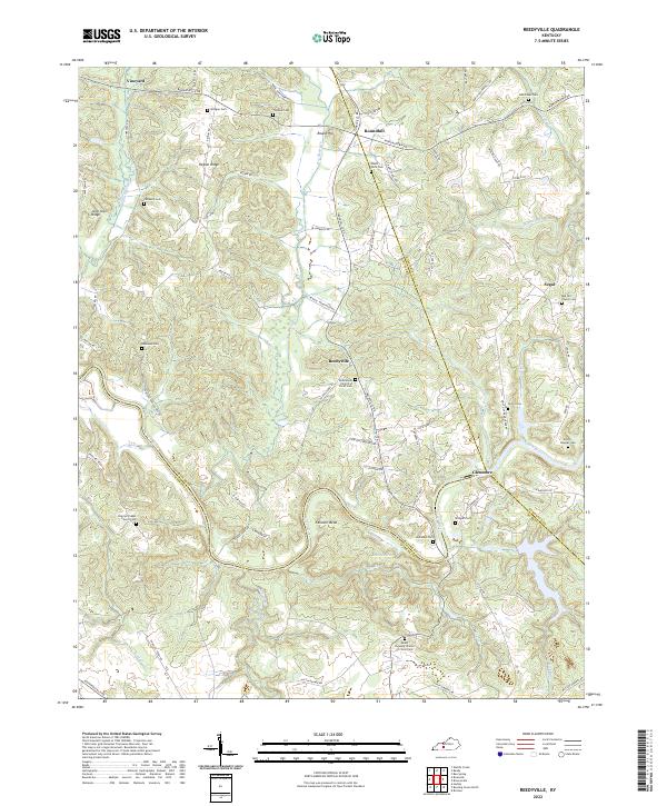 Reedyville, KY — USGS 7.5-minute topo (2022)