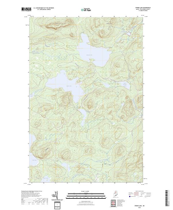 Spider Lake, ME — USGS 7.5-minute topo (2024)