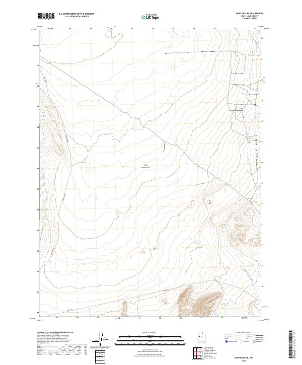 Sand Pass NE, UT — USGS 7.5-minute topo (2023)