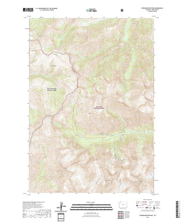 Stinkingwater Peak, WY — USGS 7.5-minute topo (2021)