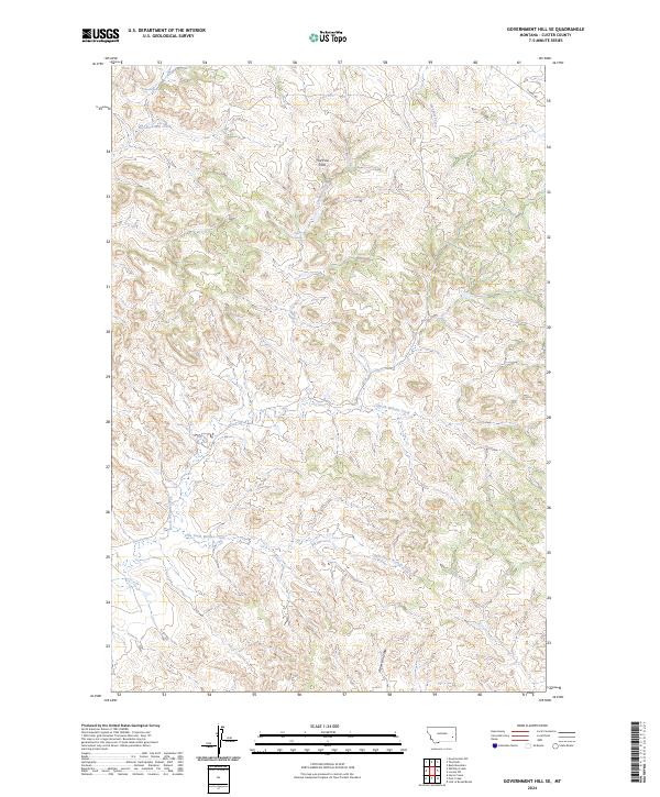 Government Hill SE, MT — USGS 7.5-minute topo (2024)
