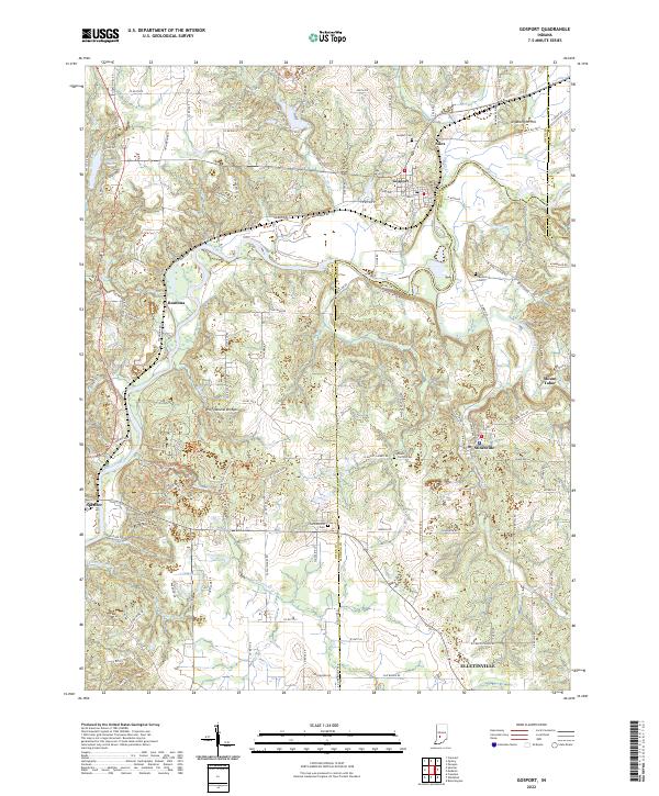 Gosport, IN — USGS 7.5-minute topo (2022)