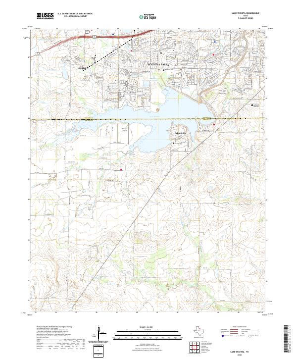 Lake Wichita, TX — USGS 7.5-minute topo (2022)