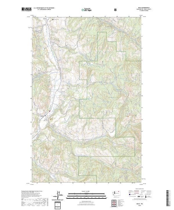 Malo, WA — USGS 7.5-minute topo (2023)