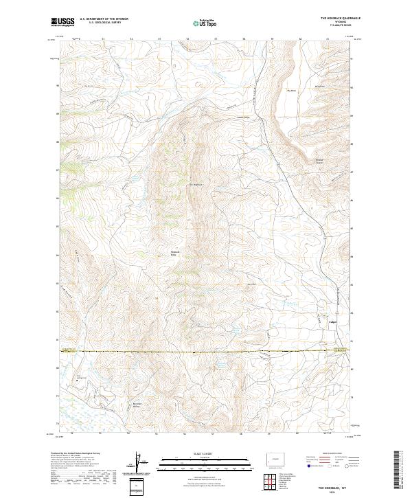 The Hogsback, WY — USGS 7.5-minute topo (2021)