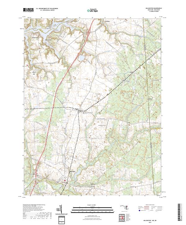 Millington, MD-DE — USGS 7.5-minute topo (2023)