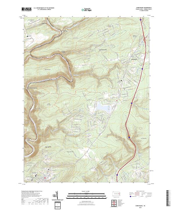 Christmans, PA — USGS 7.5-minute topo (2023)