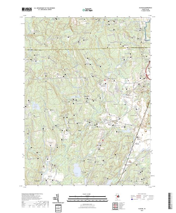Slocum, RI — USGS 7.5-minute topo (2024)