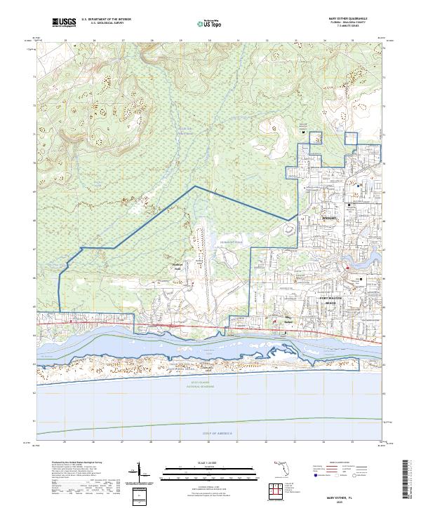 Mary Esther, FL — USGS 7.5-minute topo (2025)