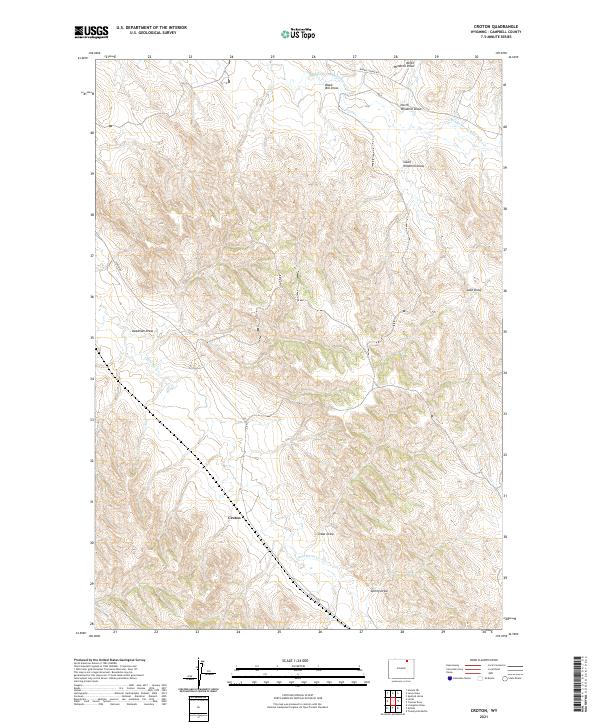 Croton, WY — USGS 7.5-minute topo (2021)