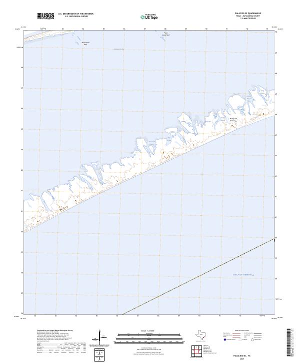 Palacios SE, TX — USGS 7.5-minute topo (2025)
