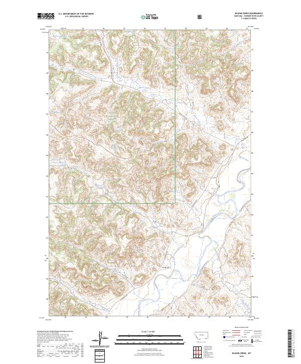 Bloom Creek, MT — USGS 7.5-minute topo (2024)