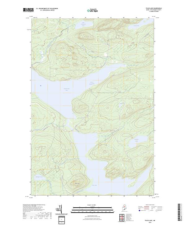 Telos Lake, ME — USGS 7.5-minute topo (2024)