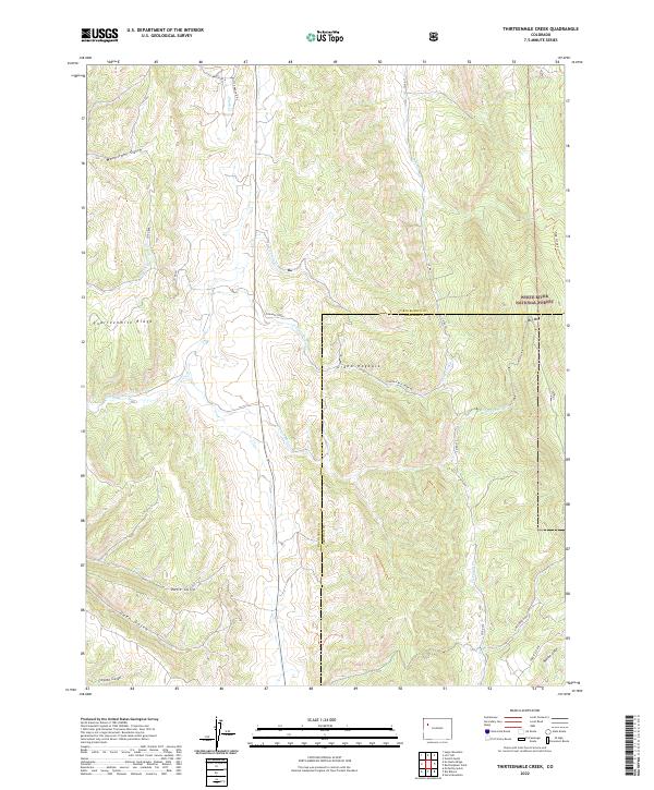 Thirteenmile Creek, CO — USGS 7.5-minute topo (2022)