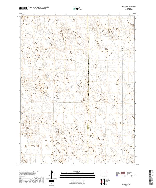 De Nova SE, CO — USGS 7.5-minute topo (2022)