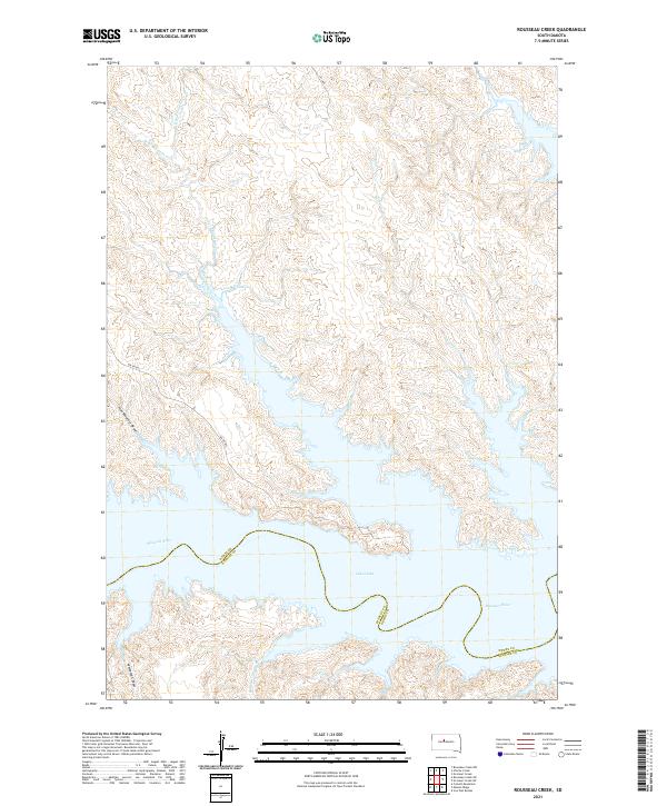 Rousseau Creek, SD — USGS 7.5-minute topo (2021)